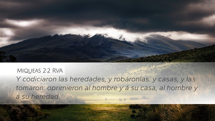 Miqueas 2:2 RVA Bible Verse Image