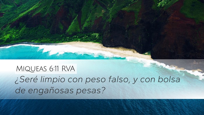 Miqueas 6:11 RVA Bible Verse Image