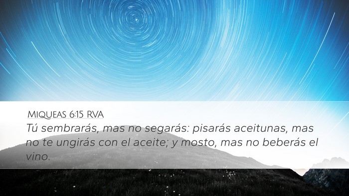 Miqueas 6:15 RVA Bible Verse Image
