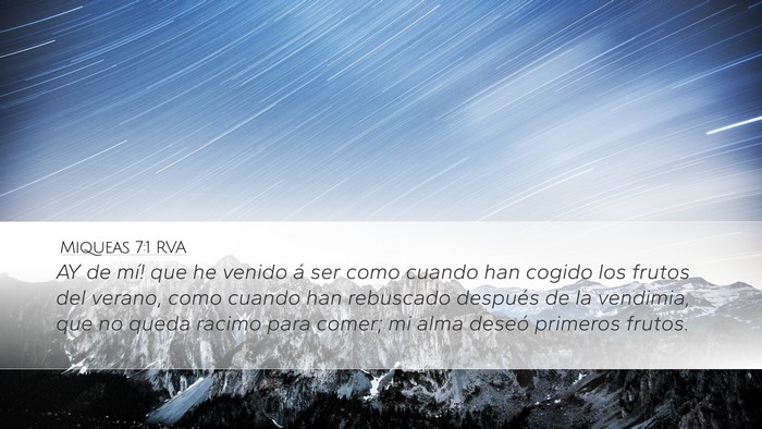 Miqueas 7:1 RVA Bible Verse Image