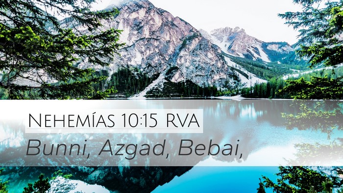 Nehemías 10:15 RVA Bible Verse Image