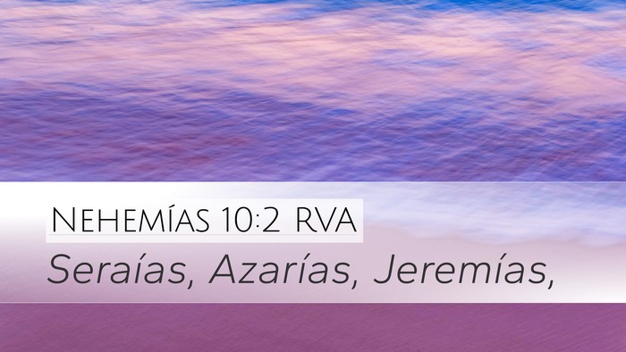 Nehemías 10:2 RVA Bible Verse Image