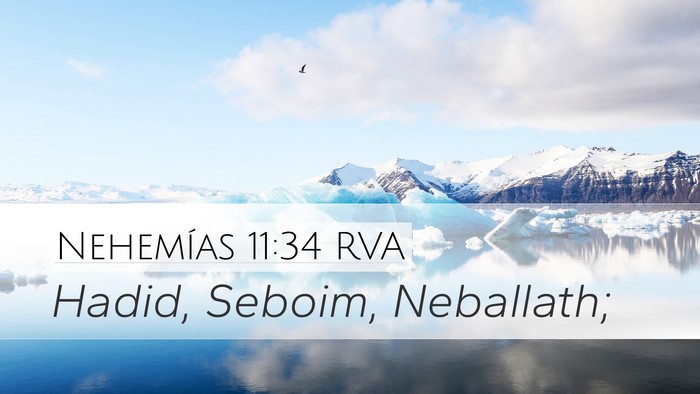 Nehemías 11:34 RVA Bible Verse Image
