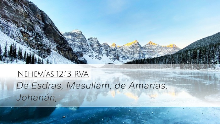 Nehemías 12:13 RVA Bible Verse Image