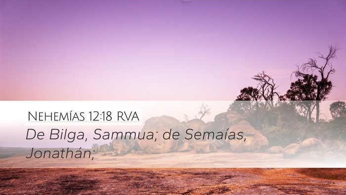 Nehemías 12:18 RVA Bible Verse Image