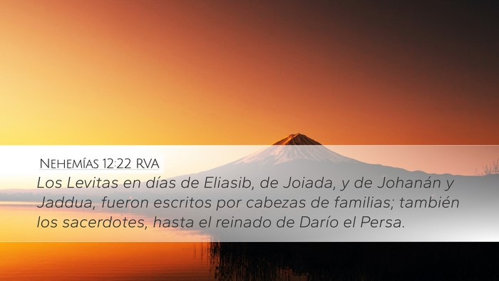 Nehemías 12:22 RVA Bible Verse Image