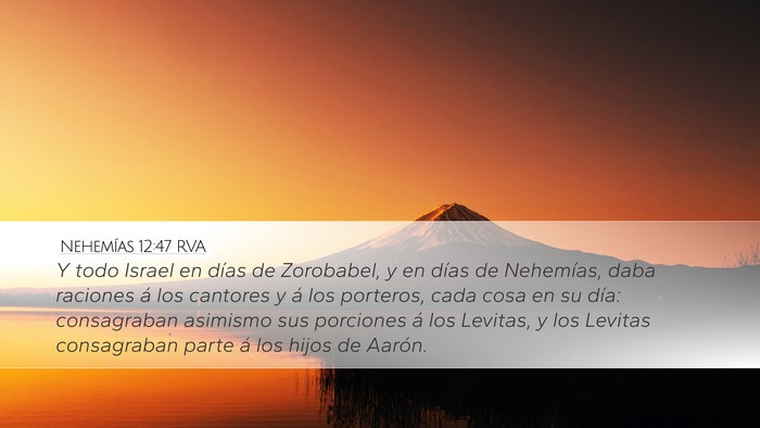 Nehemías 12:47 RVA Bible Verse Image