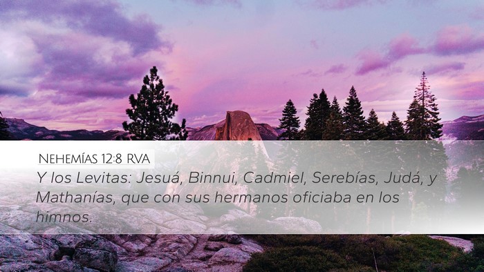 Nehemías 12:8 RVA Bible Verse Image