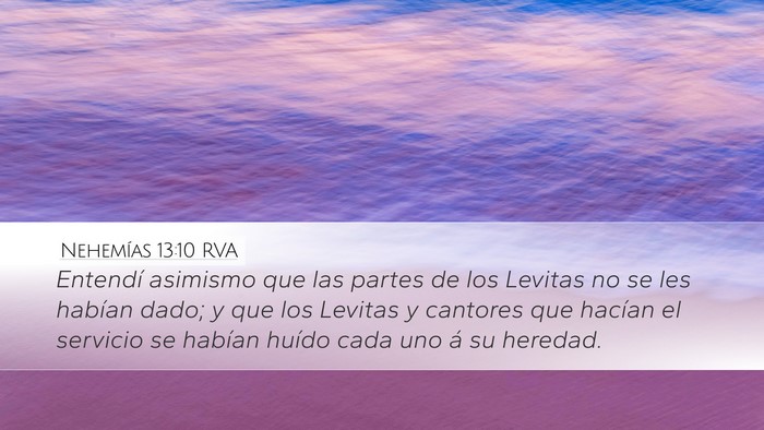 Nehemías 13:10 RVA Bible Verse Image
