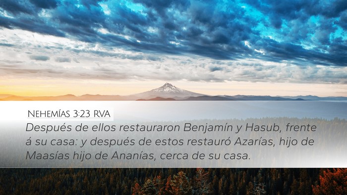 Nehemías 3:23 RVA Bible Verse Image