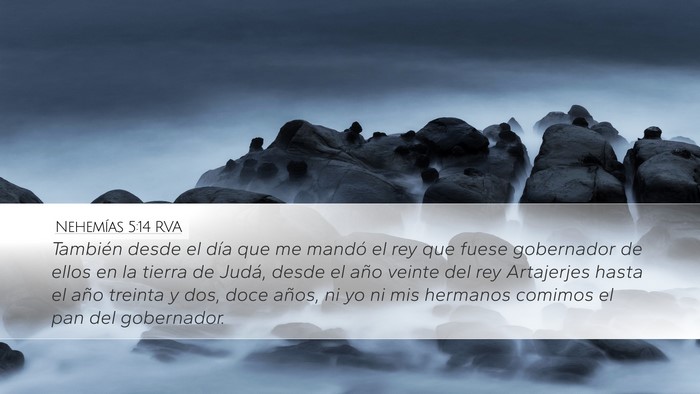 Nehemías 5:14 RVA Bible Verse Image