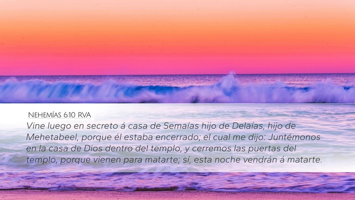 Nehemías 6:10 RVA Bible Verse Image