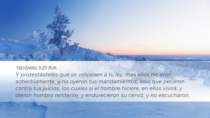 Nehemías 9:29 RVA Bible Verse Image