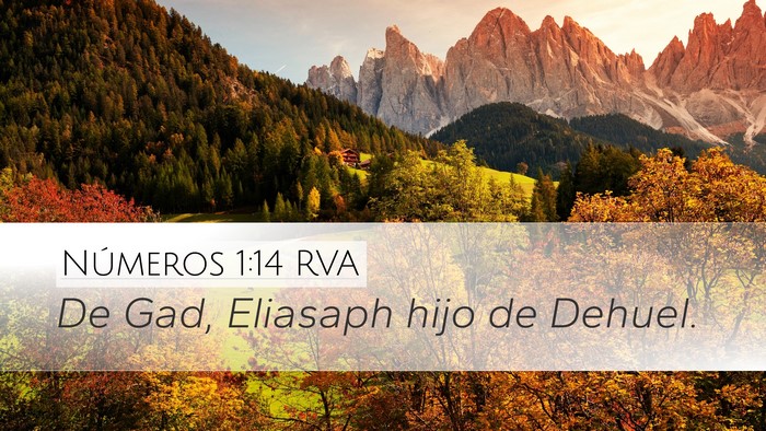 Números 1:14 RVA Bible Verse Image