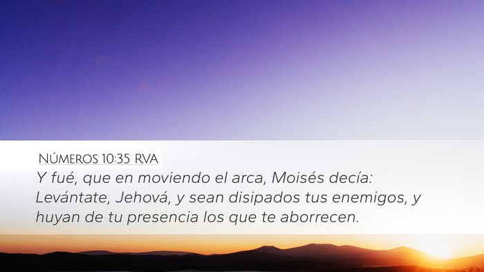 Números 10:35 RVA Bible Verse Image