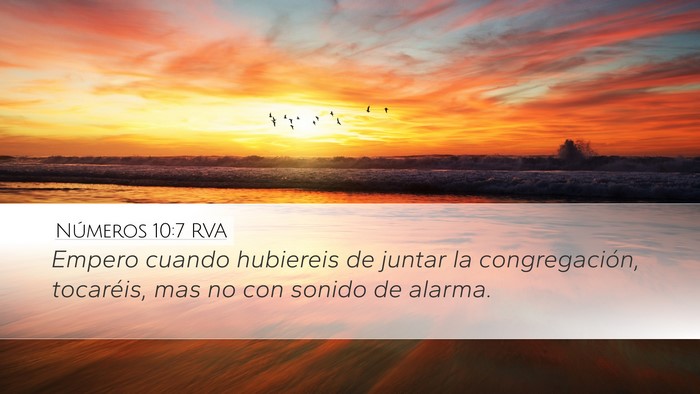 Números 10:7 RVA Desktop Wallpaper - Empero cuando hubiereis de juntar la - Desktop Bible Verse Wallpaper