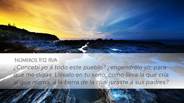Números 11:12 RVA Desktop Wallpaper - ¿Concebí yo á todo este pueblo? ¿engendrélo - Desktop Bible Verse Wallpaper