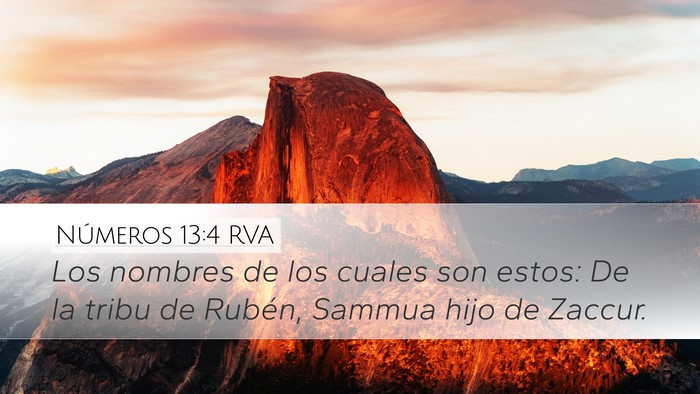 Números 13:4 RVA Bible Verse Image