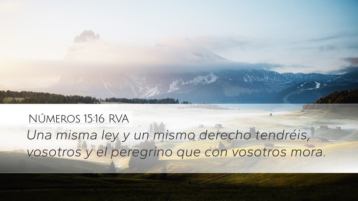 Números 15:16 RVA Bible Verse Image