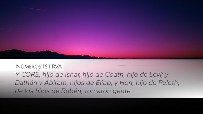 Números 16:1 RVA Bible Verse Image