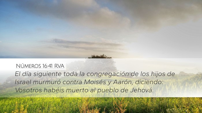 Números 16:41 RVA Bible Verse Image
