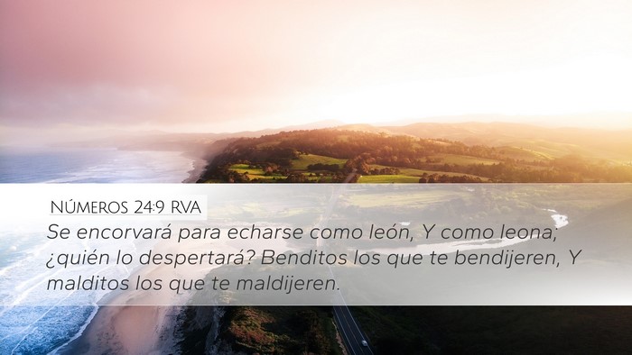 Números 24:9 RVA Bible Verse Image