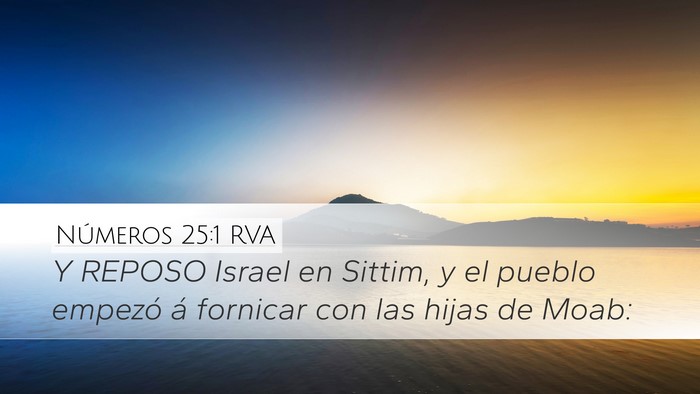 Números 25:1 RVA Bible Verse Image