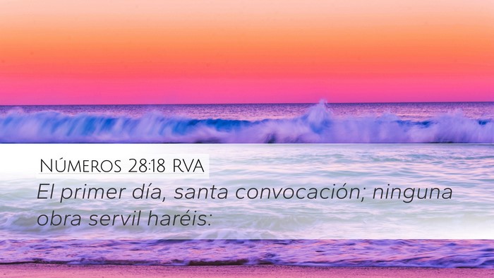 Números 28:18 RVA Bible Verse Image