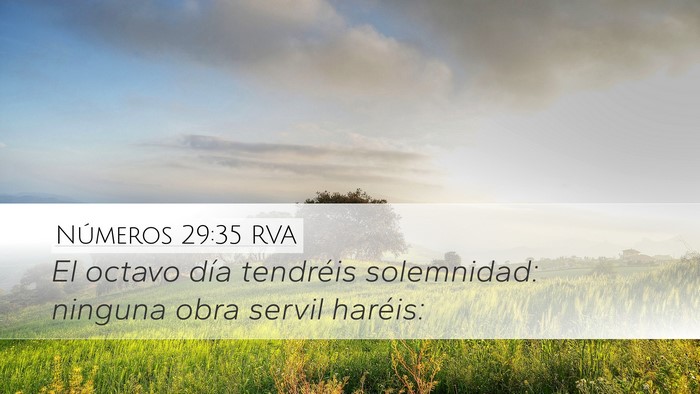 Números 29:35 RVA Bible Verse Image