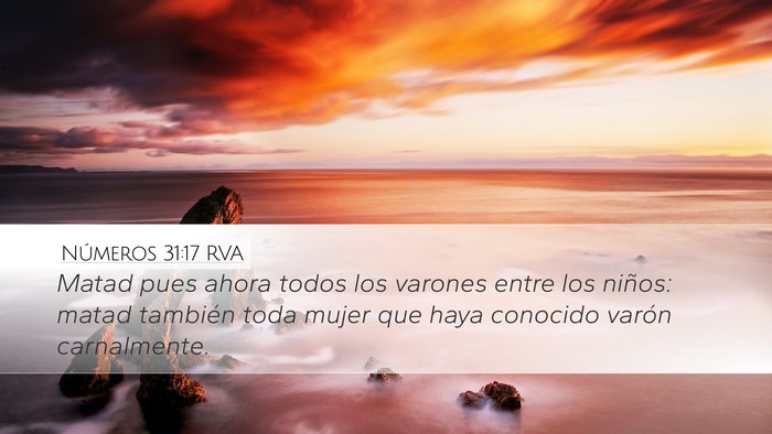 Números 31:17 RVA Bible Verse Image