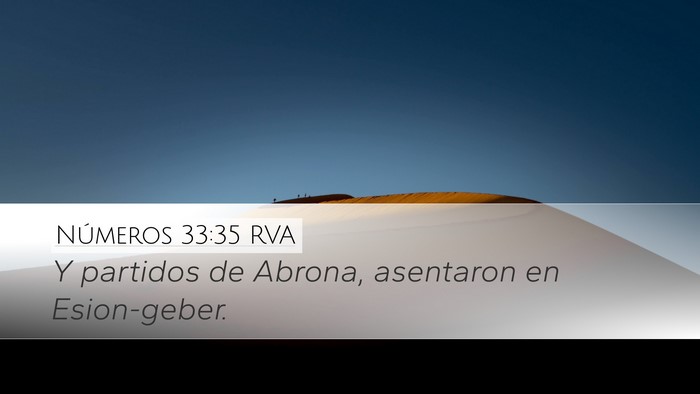 Números 33:35 RVA Bible Verse Image