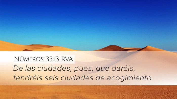 Números 35:13 RVA Bible Verse Image