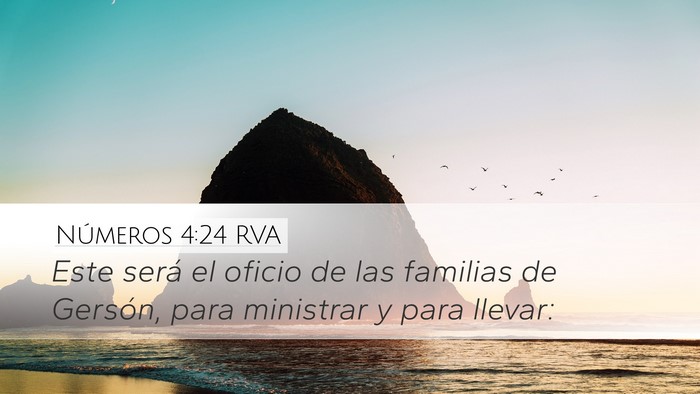 Números 4:24 RVA Bible Verse Image