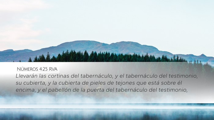 Números 4:25 RVA Bible Verse Image