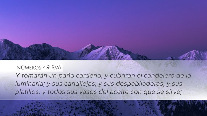 Números 4:9 RVA Bible Verse Image