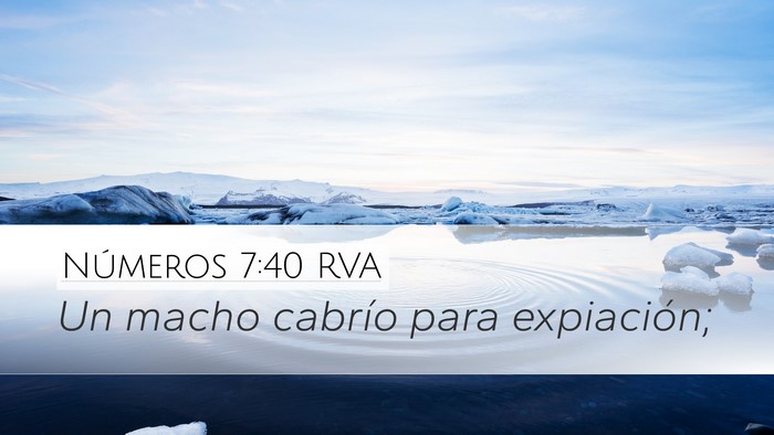 Números 7:40 RVA Desktop Wallpaper - Un macho cabrío para - Desktop Bible Verse Wallpaper