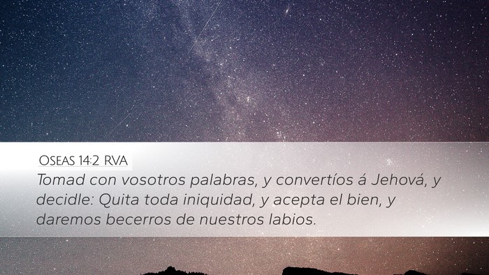 Oseas 14:2 RVA Bible Verse Image