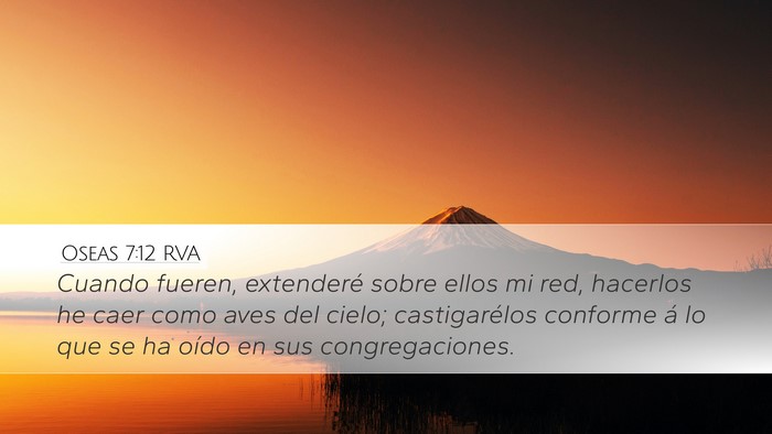 Oseas 7:12 RVA Bible Verse Image
