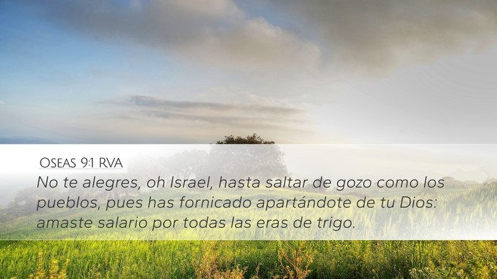 Oseas 9:1 RVA Bible Verse Image