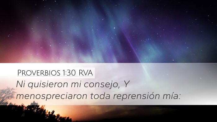 Proverbios 1:30 RVA Bible Verse Image