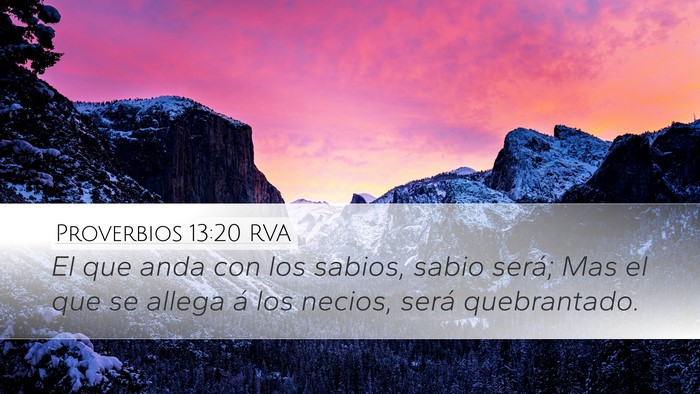 Proverbios 13:20 RVA Bible Verse Image