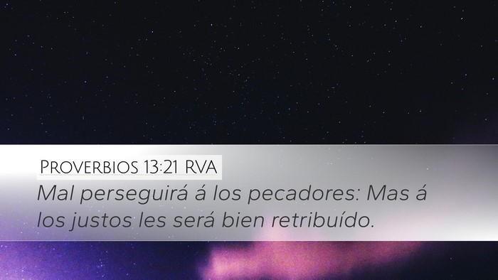 Proverbios 13:21 RVA Bible Verse Image