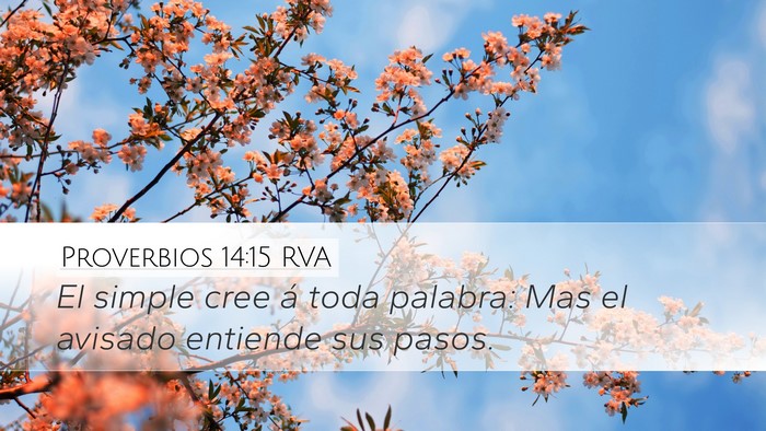 Proverbios 14:15 RVA Bible Verse Image
