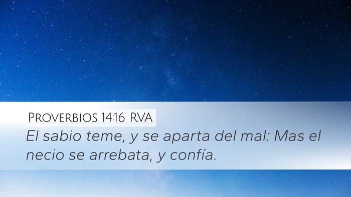 Proverbios 14:16 RVA Bible Verse Image