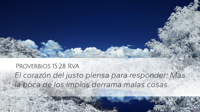 Proverbios 15:28 RVA Bible Verse Image