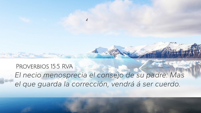 Proverbios 15:5 RVA Bible Verse Image