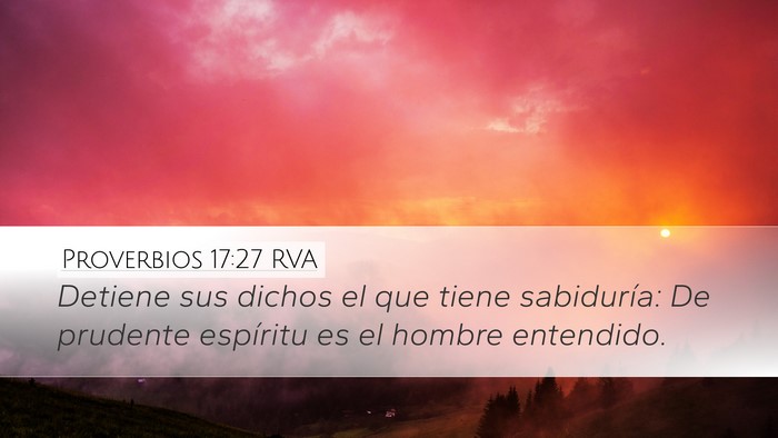 Proverbios 17:27 RVA Bible Verse Image
