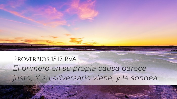 Proverbios 18:17 RVA Bible Verse Image
