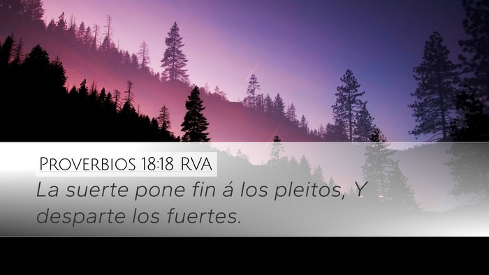 Proverbios 18:18 RVA Bible Verse Image