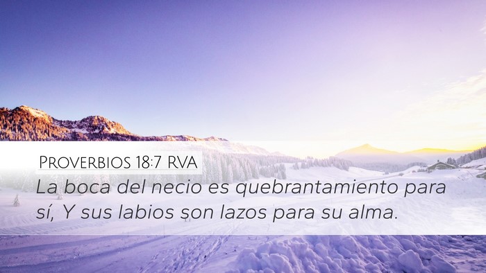 Proverbios 18:7 RVA Bible Verse Image